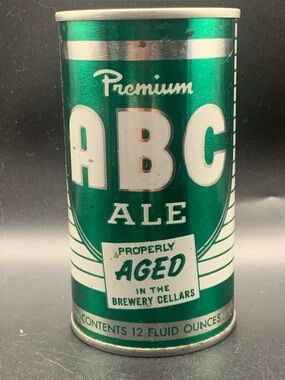 Vintage Beer Can ABC Ale Premium Properley Aged Pull Tab Empty Florida